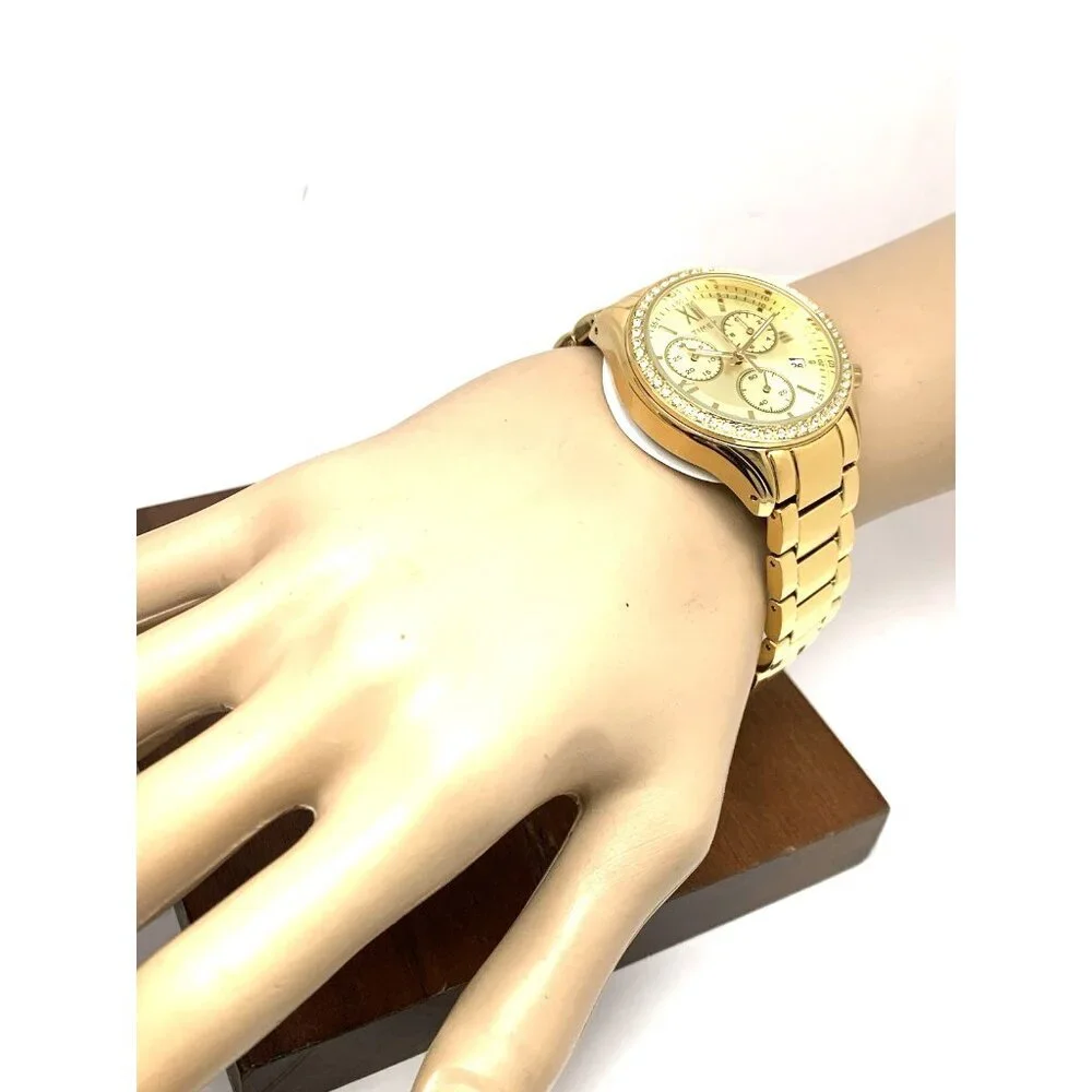 Timex Women's Watch TW2V57800 Quartz Chronograph Gold Dial Stainless Steel 38mm